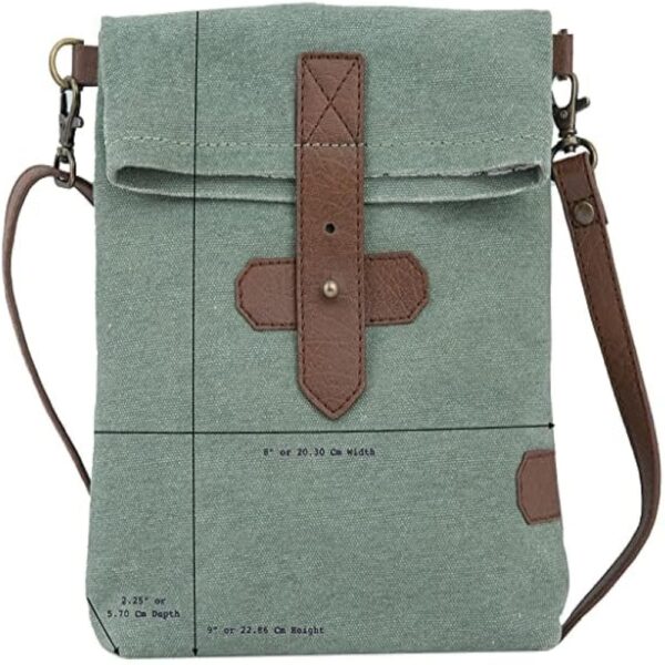 Mona B Cotton Canvas Small Messenger Crossbody Vintage Sling Bag with Stylish Design for Women